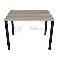 Кухонный стол на кухню SIMPLE 1000х750х700 Дуб Сонома / Чорний мат