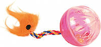 Игрушка для кошек Trixie Мяч с погремушкой и хвостом, 4 см, набор (2 шт)