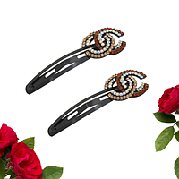 Набір 2 шт Шпилька клік клак для волосся  Chanel Fashion Jewelry 7см