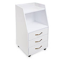 Візок косметологічний, тумба з трьома ящиками на колесах Т 110