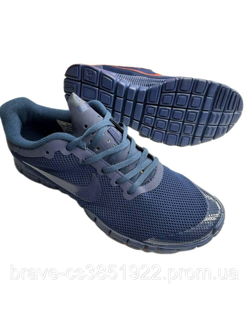 Кроссовки мужские Nike Free Run 3.0 All Dark Blue размер 43 - фото 6 - id-p2094790979