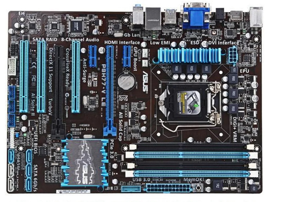 Материнська плата ASUS P8H77-V LE  Socket 1155  OEM Гарантия 3 мес., фото 1