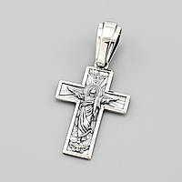 Серебряный крестик с чернением Иисус Христос Спаси і Збережи БС19901 размер 50х25 мм вес 9.32 г