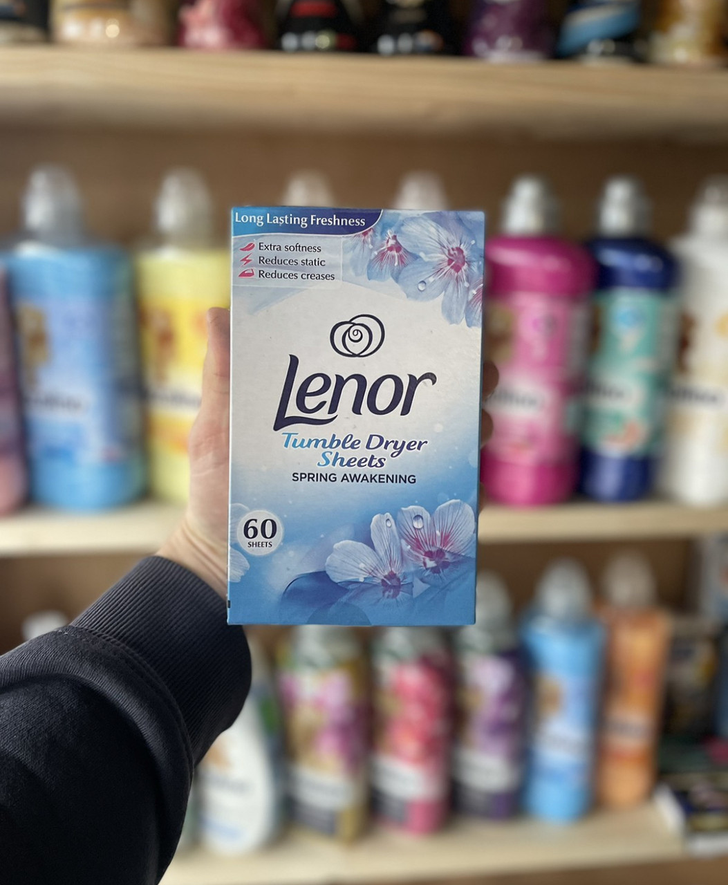 Серветки для сушіння білизни Квітнева свіжість Lenor, 60 шт (Німеччина), фото 1