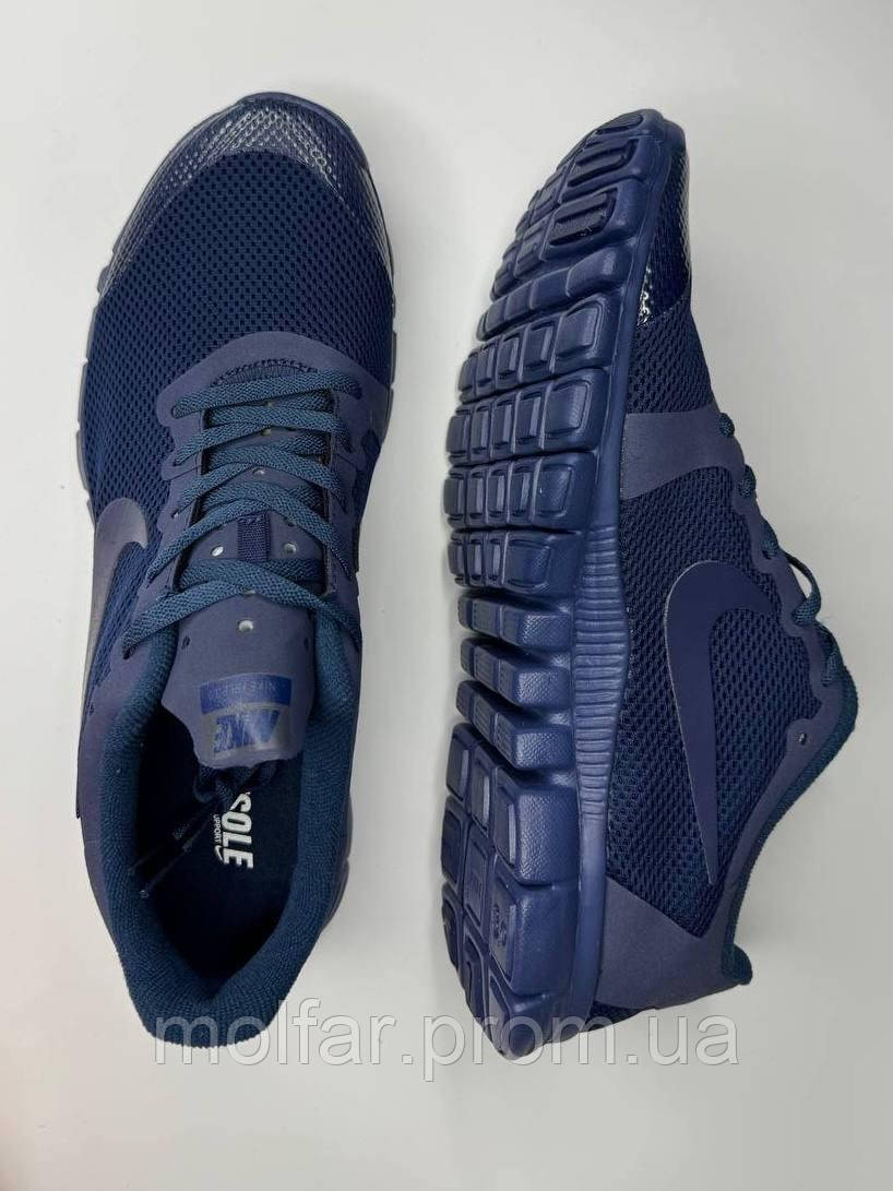 Кроссовки мужские Nike Free Run 3.0 All Dark Blue размер 43 - фото 1 - id-p2094801460