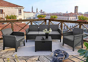 Набір садових меблів BICA Venezia 3, графіт, фото 2