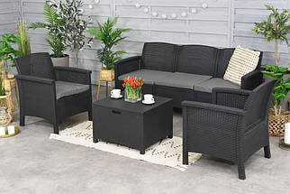 Набір садових меблів BICA Venezia 3, графіт, фото 3