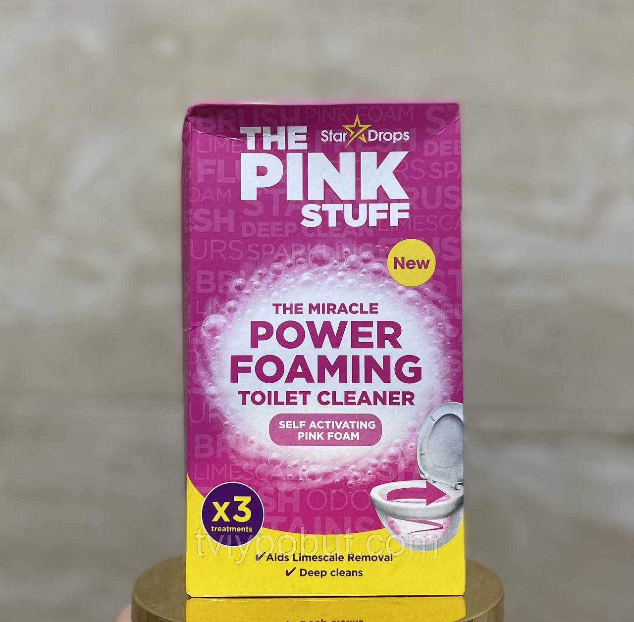 Порошок-піна для чищення унітазу Пінк Стаф The Pink Stuff Toilet Cleaner 3x100g