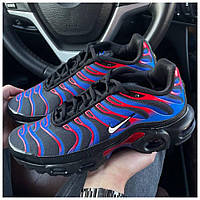 Мужские кроссовки Nike Air Max TN Plus Spider Man Black Red Blue, найк аир макс тн человек паук, спайдер мен