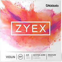 Струны для скрипки D'addario Zyex Violin String Set 4/4 Medium Tension