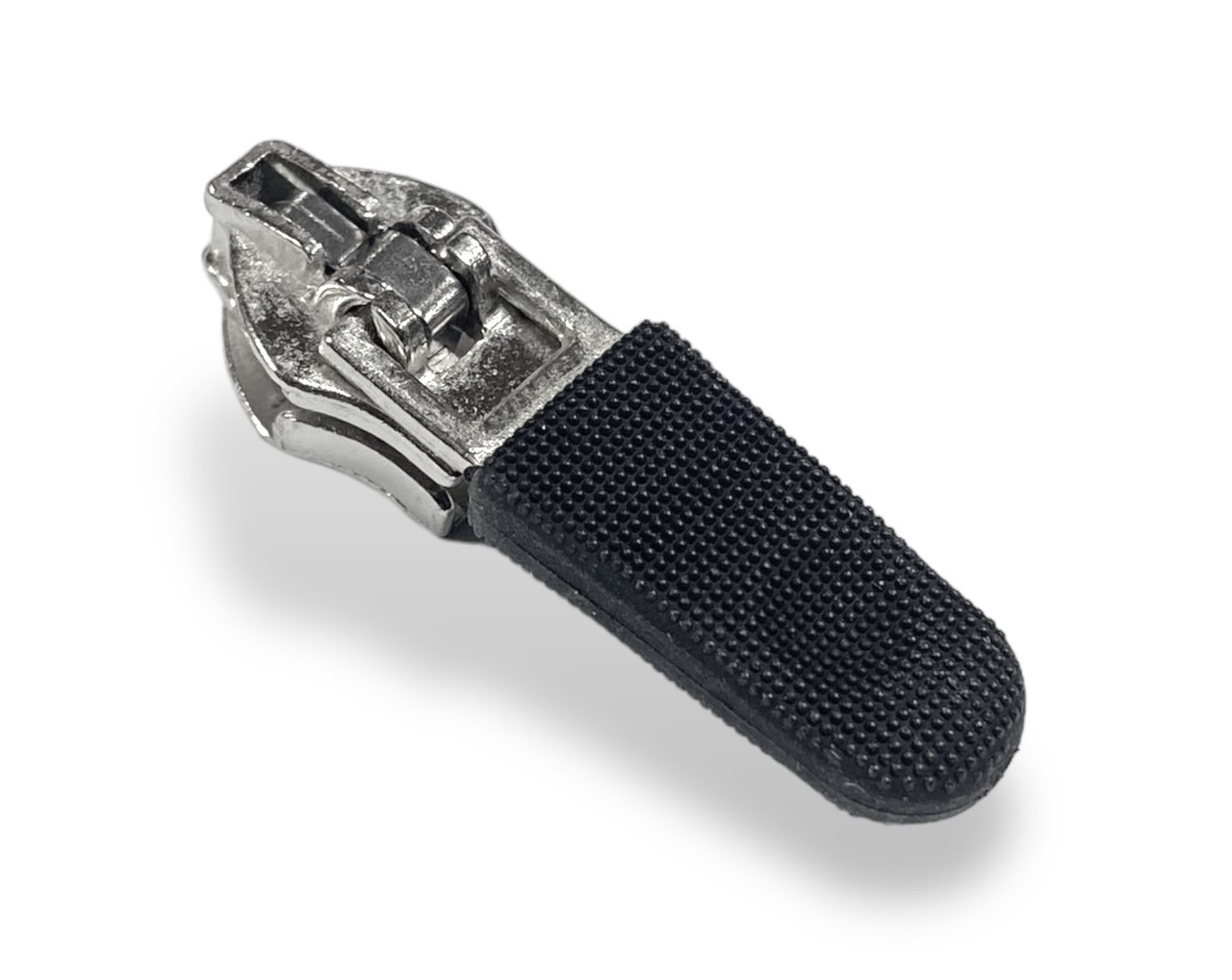 Бігунок для спіральної блискавки №7 Зворотний посилений колір нікель+чорний SPORT, фото 1