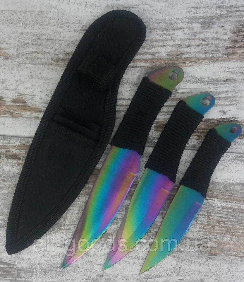 Набір метальних ножів Метальний ніж Ножі для метання Професійні метальні ножі з чохлом 3 шт. al