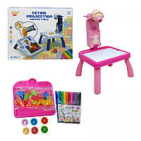 Умная детская обучающая интерактивная игрушка Детский столик для рисования с проектором, мозаика-тетрис