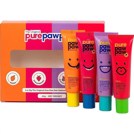 Набір відновлюючих бальзамів для губ Pure Paw Paw 4шт* 15g