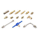 Універсальний набір для тестування інжекторів Rewolt T7004, Тестер компресії, Манометр вимірювання тиску палива, фото 6