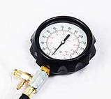 Універсальний набір для тестування інжекторів Rewolt T7004, Тестер компресії, Манометр вимірювання тиску палива, фото 5