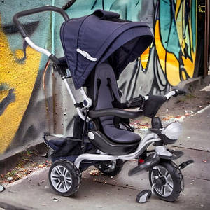 Велосипед триколісний AC-3 | Велосипед-коляска з батьківською ручкою