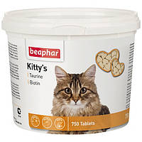 Витамины для взрослых кошек Beaphar Kitty's Taurine + Biotin 750 таблеток