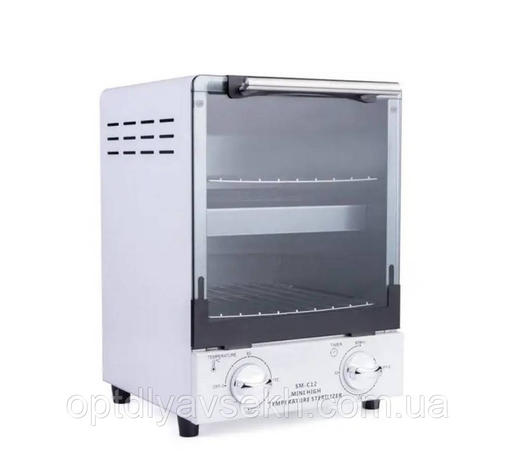 Сухожарова інфрачервоний шафа-стерилізатор SM-C12 для стерилізації манікюрних інструментів, 600 Вт., фото 1