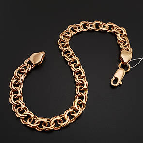 Чоловічий браслет із позолоченого срібла 20,5 см. Бісмарк