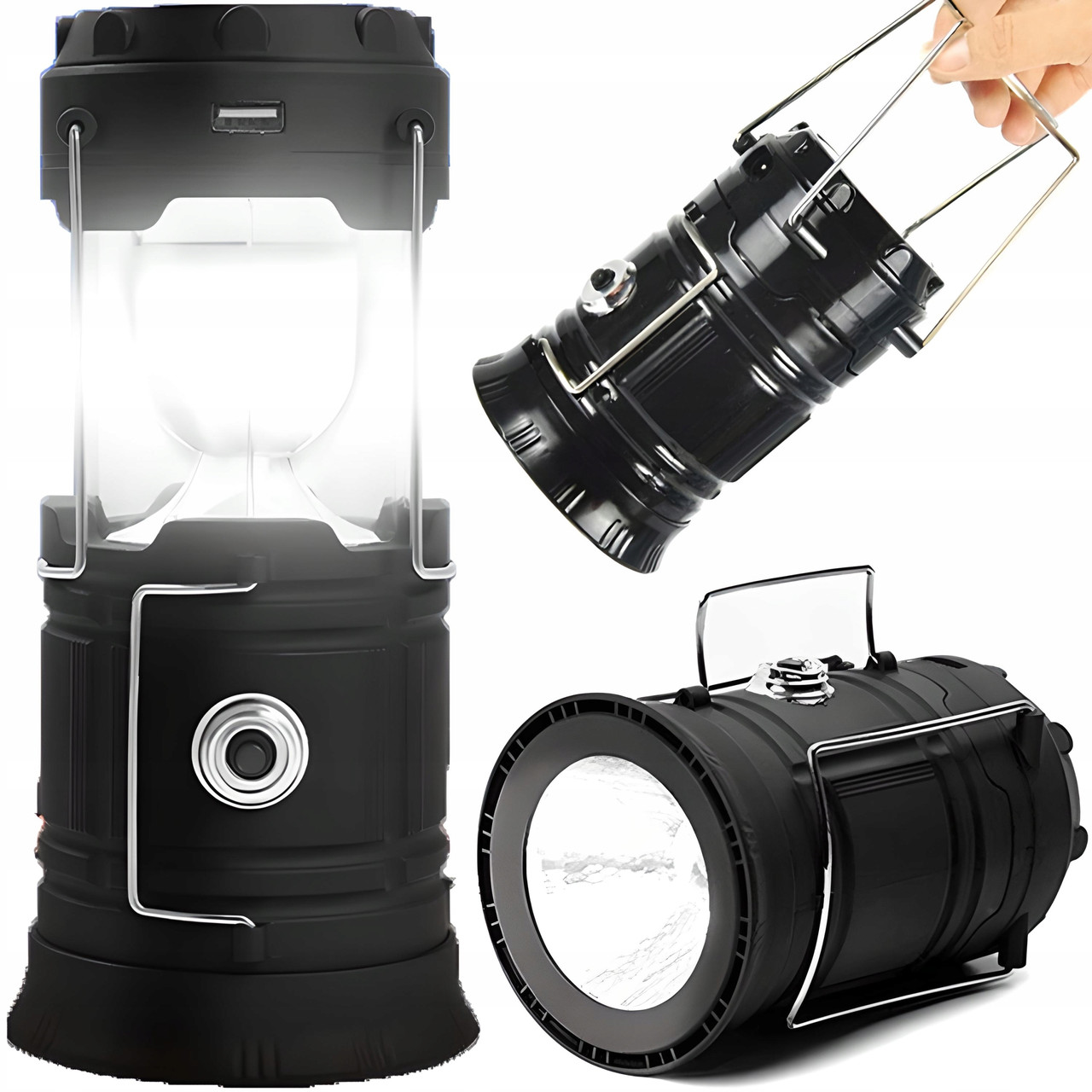 Туристический фонарь SOLAR LED RETOO 6 Вт кемпинговая батарея WayBay - фото 1 - id-p2094832829