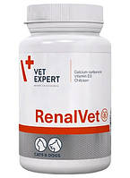 Пищевая добавка для кошек и собак Vet Expert RenalVet для поддержки функций почек, 60 капсул