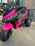 Мотоцикл дитячий електричний трицикл M 4274 EL, Рожевий, фото 6