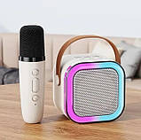 Колонка портативна Bluetooth K12, з мікрофоном, рожева, фото 6