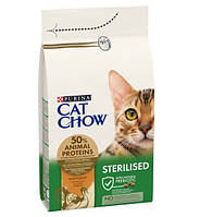 Сухой корм для стерилизованных кошек Purina Cat Chow Sterilised с индейкой 1.5 кг