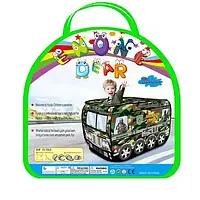 Детская игровая палатка MR 0343 Военная машина в сумке