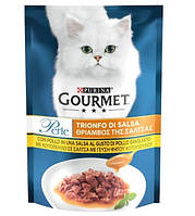 Влажный корм для взрослых кошек Purina Gourmet Perle мини-филе с курицей в соусе 13 шт по 85 г