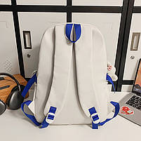 Рюкзак Lesko 608833 Hellonana White з брелоком підлітковий білий 1 шт., фото 4