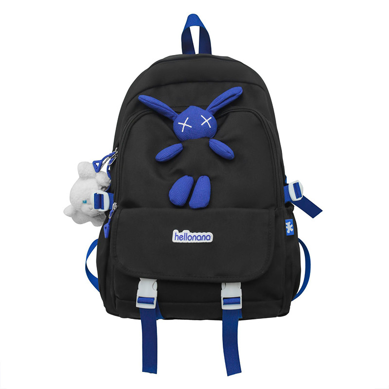 Рюкзак Lesko 608833 Hellonana Black з брелоком підлітковий чорний 2 шт., фото 1