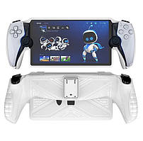 Захисний чохол HEYSTOP з підставкою TPU для ігрової консолі Sony PlayStation portal Білий