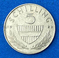 Монета Австрии 5 шиллингов 1969 г