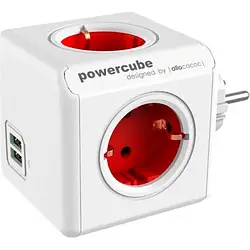 Мережевий розгалужувач Allocacoc PowerCube 1202RD/DEOUPC Red USB