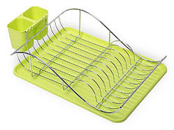 Сушарка для посуду 52*32*13 см (зелена) 0761A ТМ KAMILLE