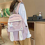Рюкзак підлітковий 21727 Зайчик 20L Pink, фото 7