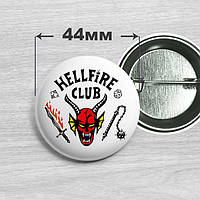 Значок Hellfire Club из cериала Очень странные дела / Stranger Things. 44мм
