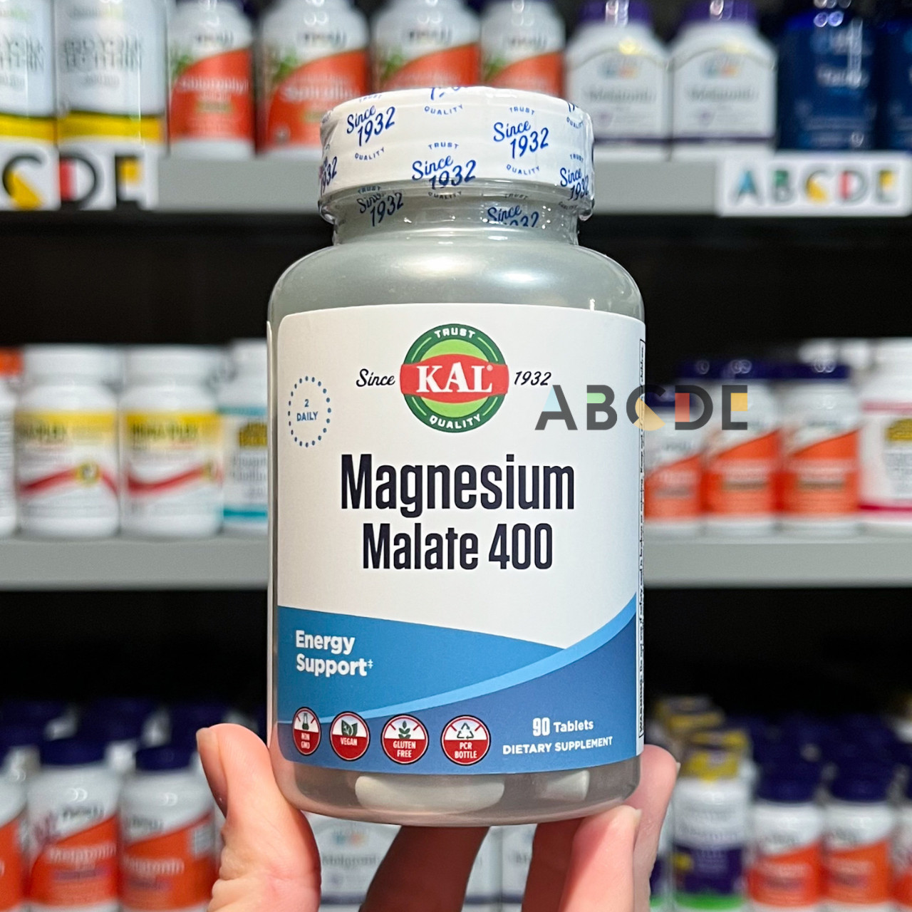 KAL Magnesium Malate, магній малат 400 мг, 90 таблеток