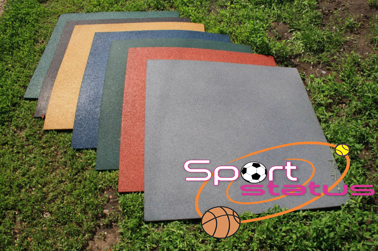 Резиновая плитка 50x50см 30мм Premium для фитнесс клубов в спортзал - фото 2 - id-p2094852840