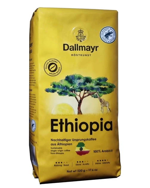 Кофе в зернах Dallmayr Ethiopia 500 гр Германия 100% Арабика Далмаер Эфиопия - фото 1 - id-p2094878803