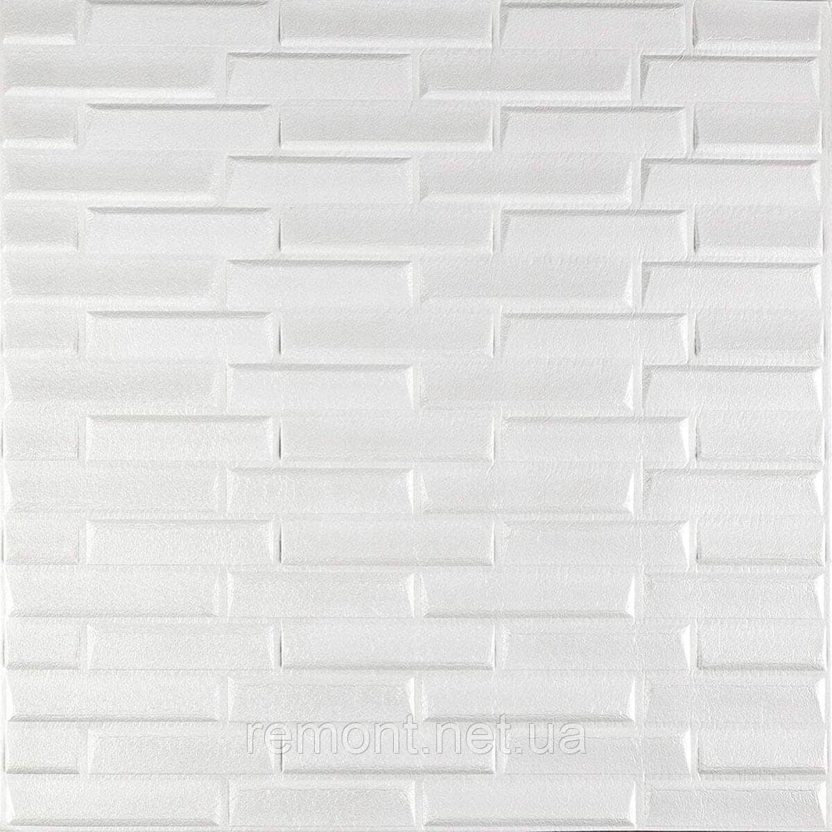 3D панель самоклеюча кладка 770х700х5мм Біла (031) SW-00000167, фото 1