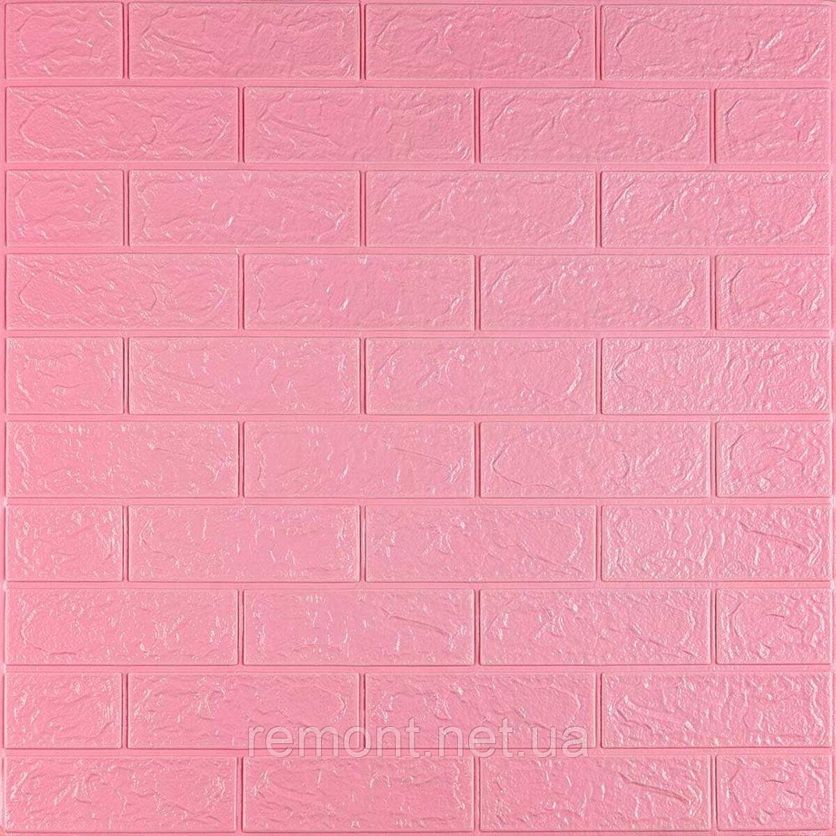 3D панель самоклеюча 700х770х3мм цегла Рожевий (004-3) SW-00000231, фото 1
