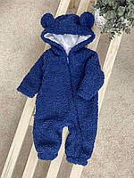Детский теплый человечек ромпер для новорожденного Тедди осень весна 62 68 74 размер