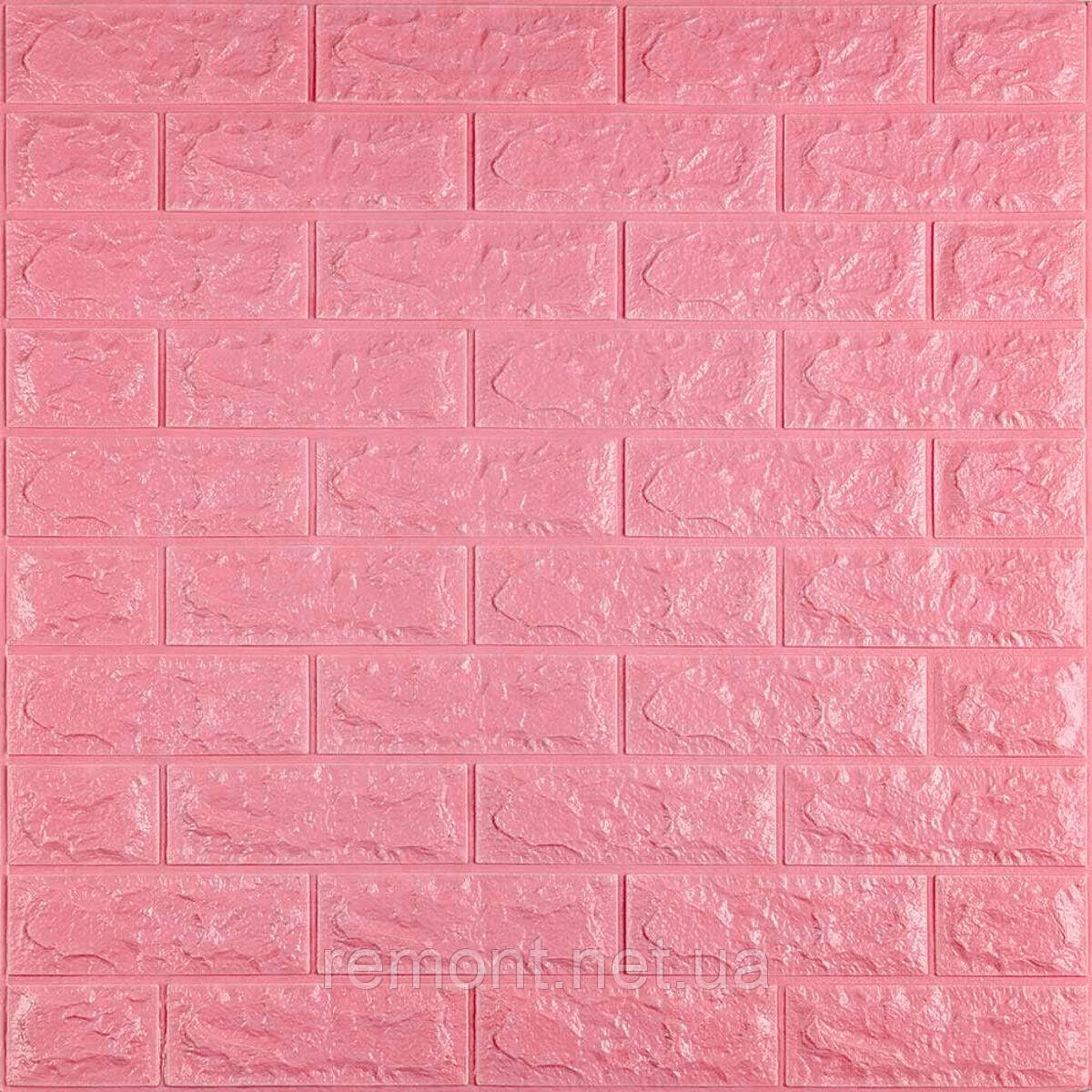3D панель самоклеюча 700х770х7мм цегла Рожевий (004-7) SW-00000057, фото 1