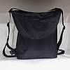 Сумка рюкзак жіноча чорна на плече на одну ручку 2 в 1 з кишенями 37х32х14 см Dolly 655, фото 6