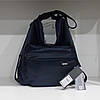 Сумка рюкзак жіноча синя на плече на одну ручку 2 в 1 з кишенями 37х32х14 см Dolly 655, фото 6