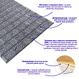 Самоклеюча 3D панель під срібну цеглу в рулоні 3080x700x3мм (R017-3) SW-00001445, фото 3