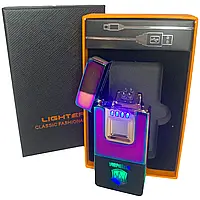 Дуговая электроимпульсная зажигалка с USB-зарядкой Украина LIGHTER Colorful-ice